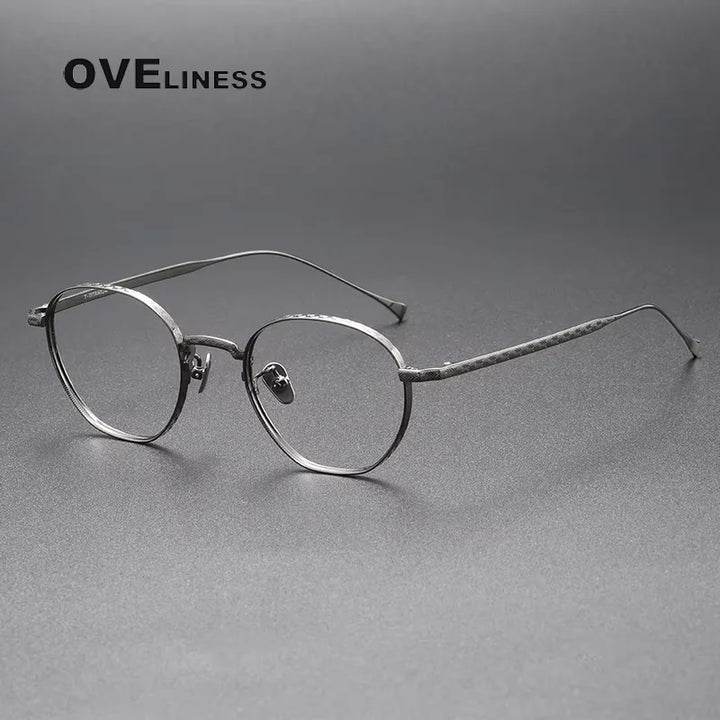 Oveliness Unisex Full Rim Oval Square Titanium Eyeglasses 313163