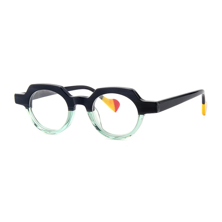 Gatenac Women's Full Rim Flat Top Oval Acetate Eyeglasses G56026
