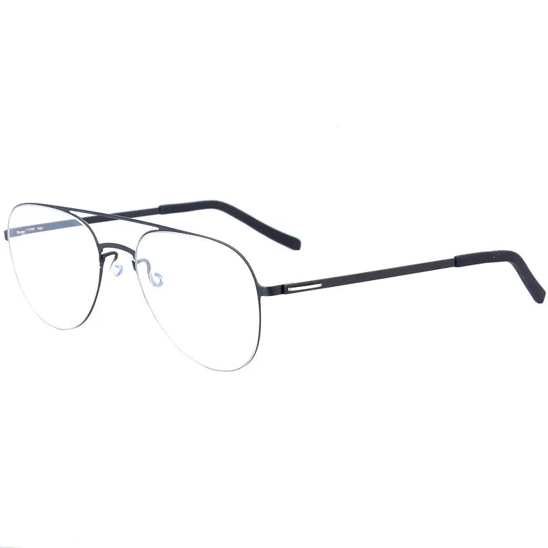 Aimee Women's Full Rim Oval Double Bridge Titanium Eyeglasses 99805