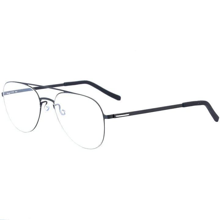 Aimee Women's Full Rim Oval Double Bridge Titanium Eyeglasses 99805