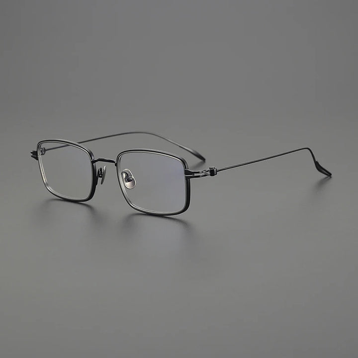 Gatenac Unisex Full Rim Square Acetate Titanium Eyeglasses Gxyj1571