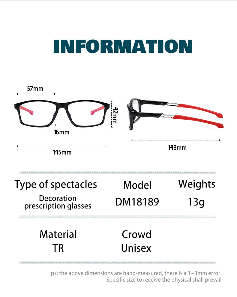 Vicky Men's Full Rim Square Tr 90 Silicone Sport Reading Glasses 18189 Reading Glasses Vicky