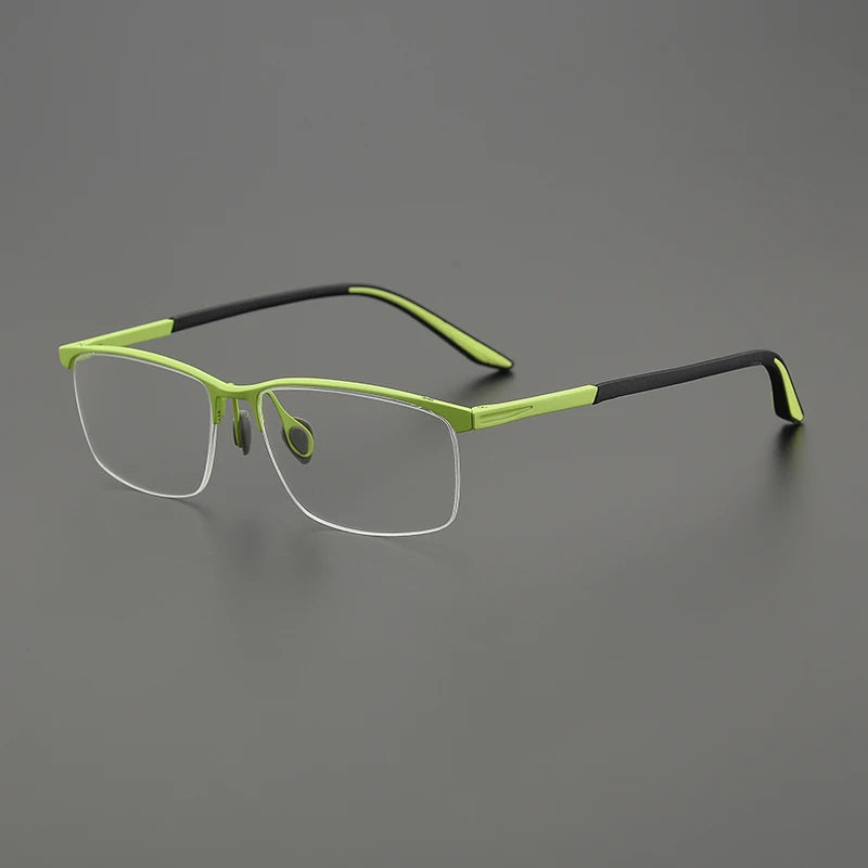 Nobler Unisex Semi Rim Square Titanium Eyeglasses 1730 Full Rim Nobler