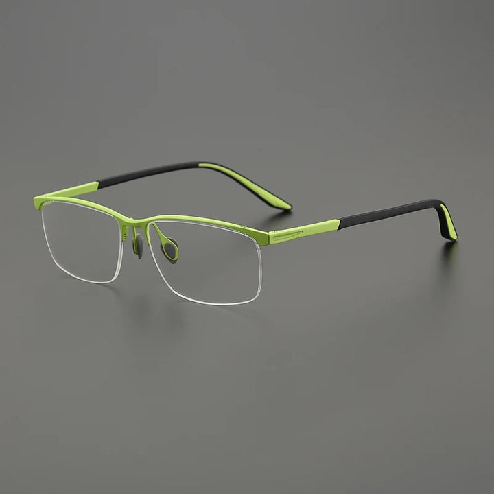 Nobler Unisex Semi Rim Square Titanium Eyeglasses 1730 Full Rim Nobler