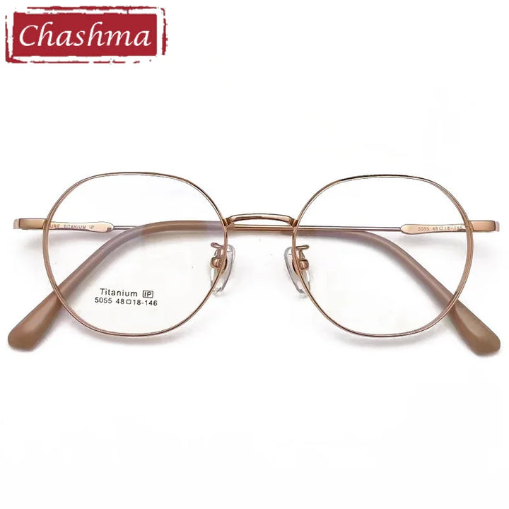 Chashma Unisex Full Rim Flat Top Oval Titanium Eyeglasses 50557