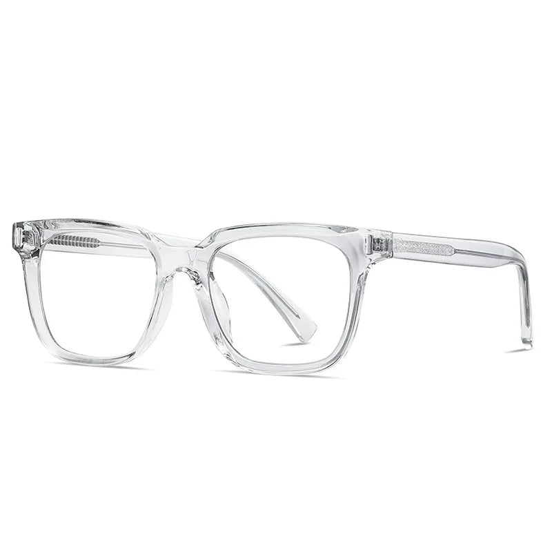 Kocolior Unisex Full Rim Square Acetate Hyperopic Reading Glasses 2091 Reading Glasses Kocolior Transparent 0 