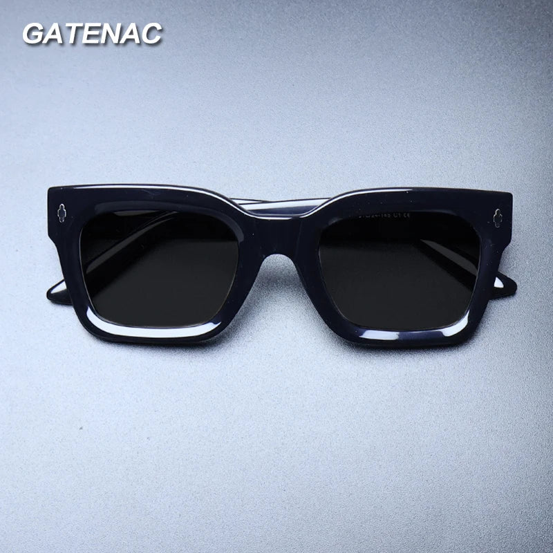 Gatenac Women's Full Rim Square Cat Eye Acetate Polarized Sunglasses M008 Sunglasses Gatenac   