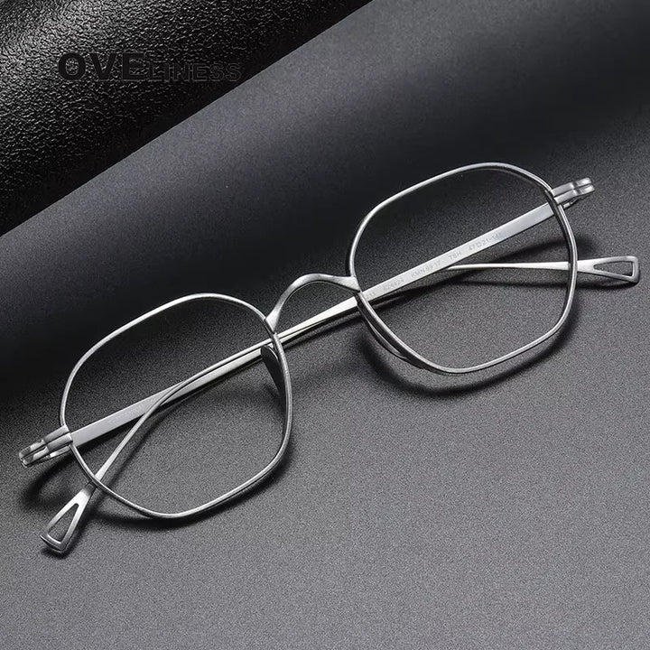 Oveliness Women's Full Rim Square Polygon Titanium Eyeglasses 9917 Full Rim Oveliness