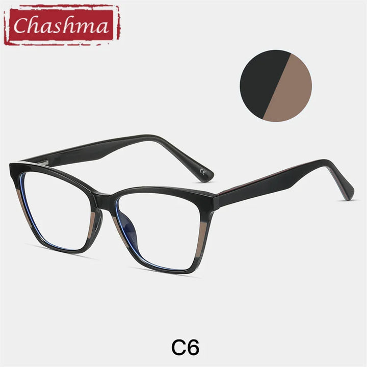 Chashma Women's Full Rim Square Cat Eye Tr 90 Titanium Eyeglasses 887222