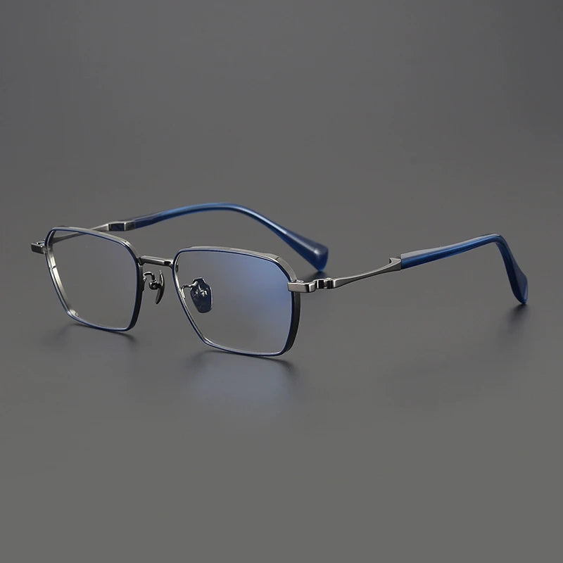 Gatenac Unisex Full Rim Polygon Square Titanium Eyeglasses Gxyj2888