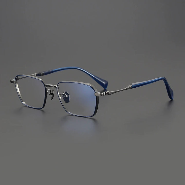 Gatenac Unisex Full Rim Polygon Square Titanium Eyeglasses Gxyj2888