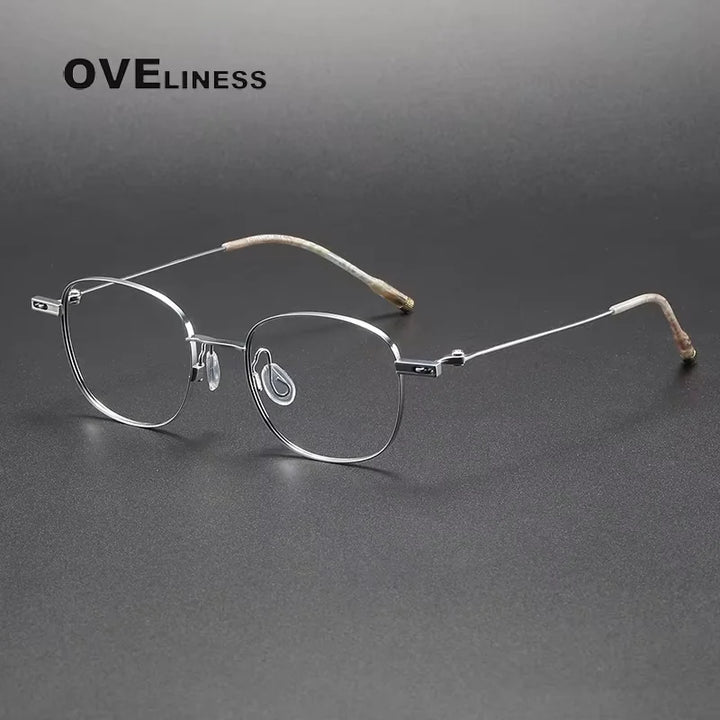 Oveliness Women's Full Rim Polygon Square Titanium Eyeglasses 202034