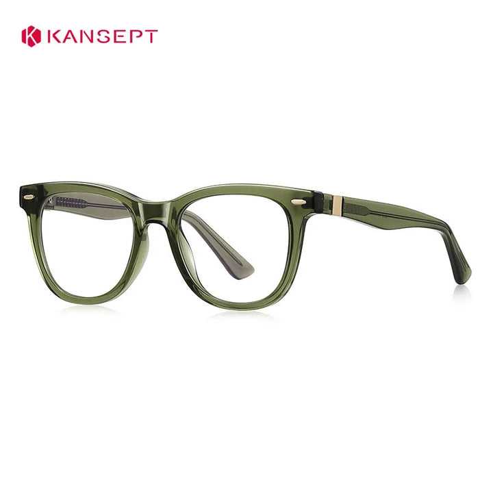 Kansept Unisex Full Rim Square Tr 90 Alloy Reading Glasses 442230