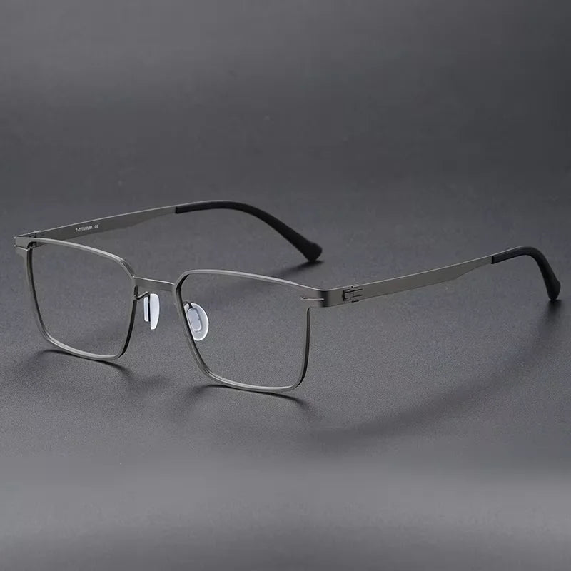 Oveliness Unisex Full Rim Square Screwless Titanium Eyeglasses 80998