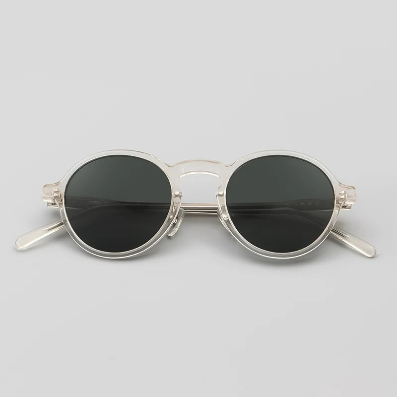 Black Mask Unisex Full Rim Acetate Oval Polarized Sunglasses Full Rim Black Mask