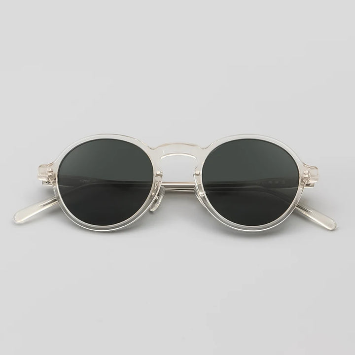 Black Mask Unisex Full Rim Acetate Oval Polarized Sunglasses Full Rim Black Mask