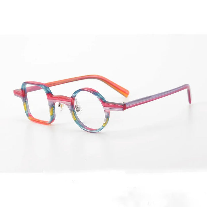 Nobler Unisex Full Rim Irregular Square Round Acetate Eyeglasses H057 Full Rim Nobler C5