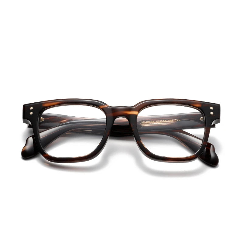 Black Mask Unisex Full Rim Square Thick Acetate Eyeglasses 91477