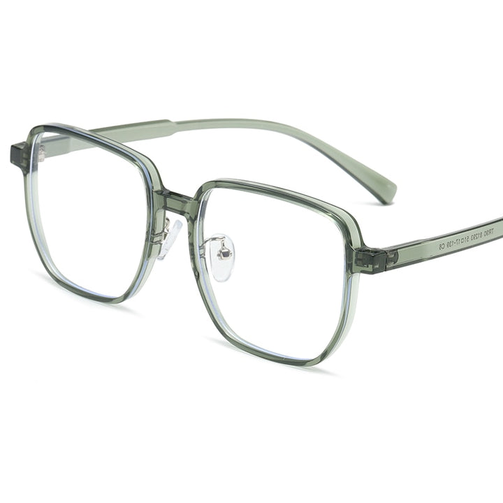 Reven Jate Unisex Full Rim Square Tr 90 Acetate Eyeglasses 81293 Full Rim Reven Jate C6  