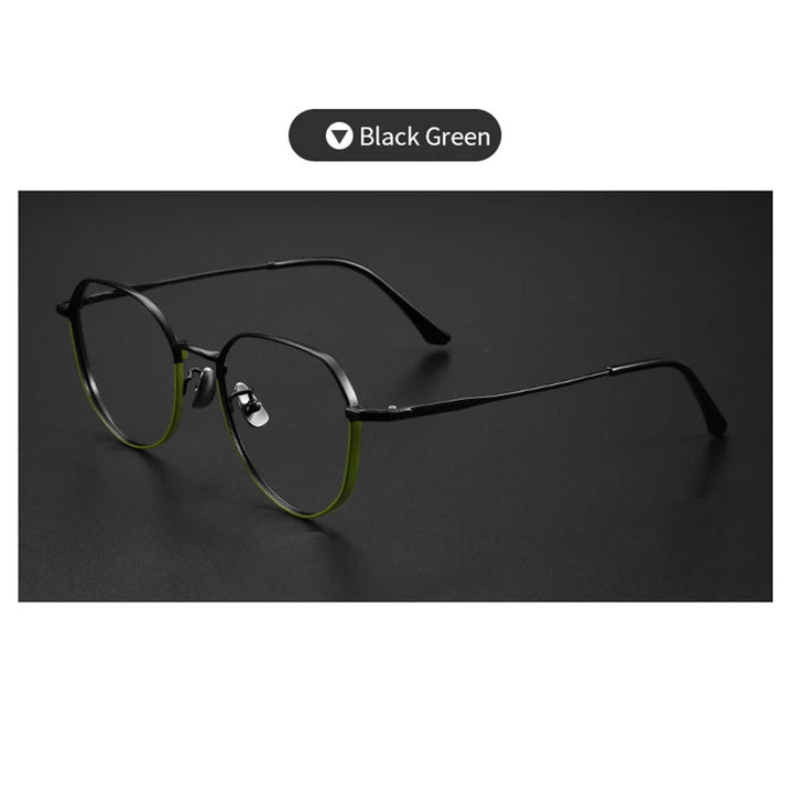 Xbora Unisex Full Rim Oval Square Titanium Eyeglasse 42051