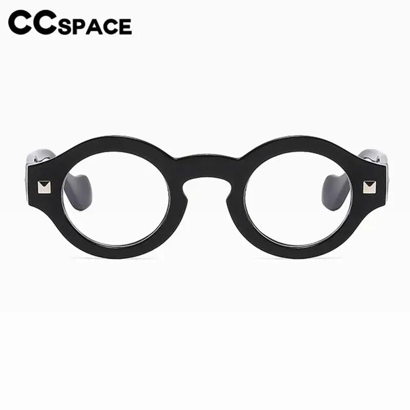CCspace Unisex Full Rim Small Round Acetate Reading Glasses R57019 Reading Glasses CCspace