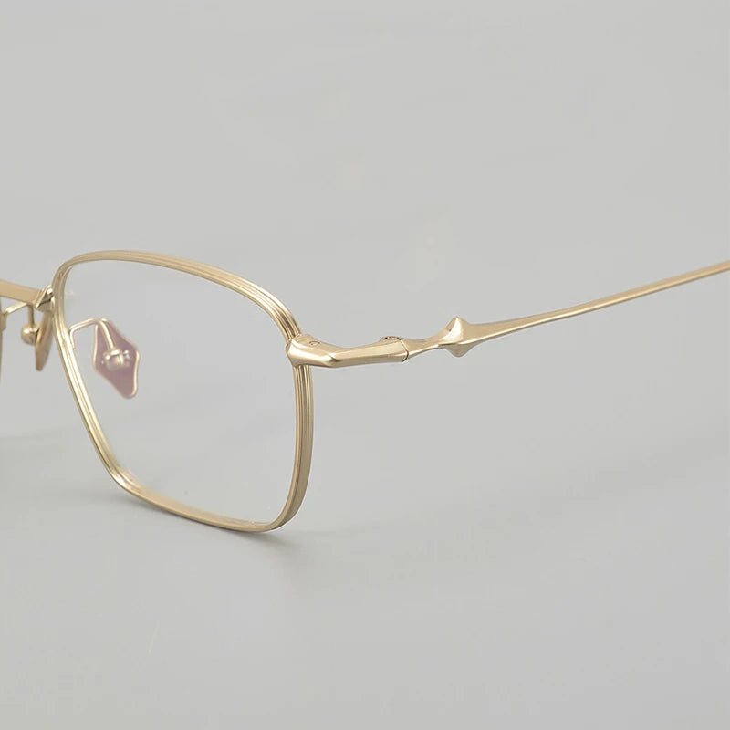 Muzz Unisex Full Rim Square Ip Plated Titanium Eyeglasses Bab82 Full Rim Muzz