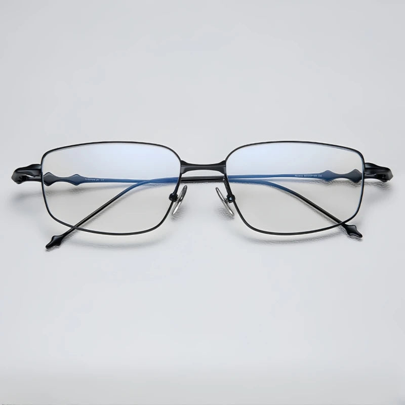 Yimaruili Unisex Full Rim Big Square Titanium Eyeglasses 43005