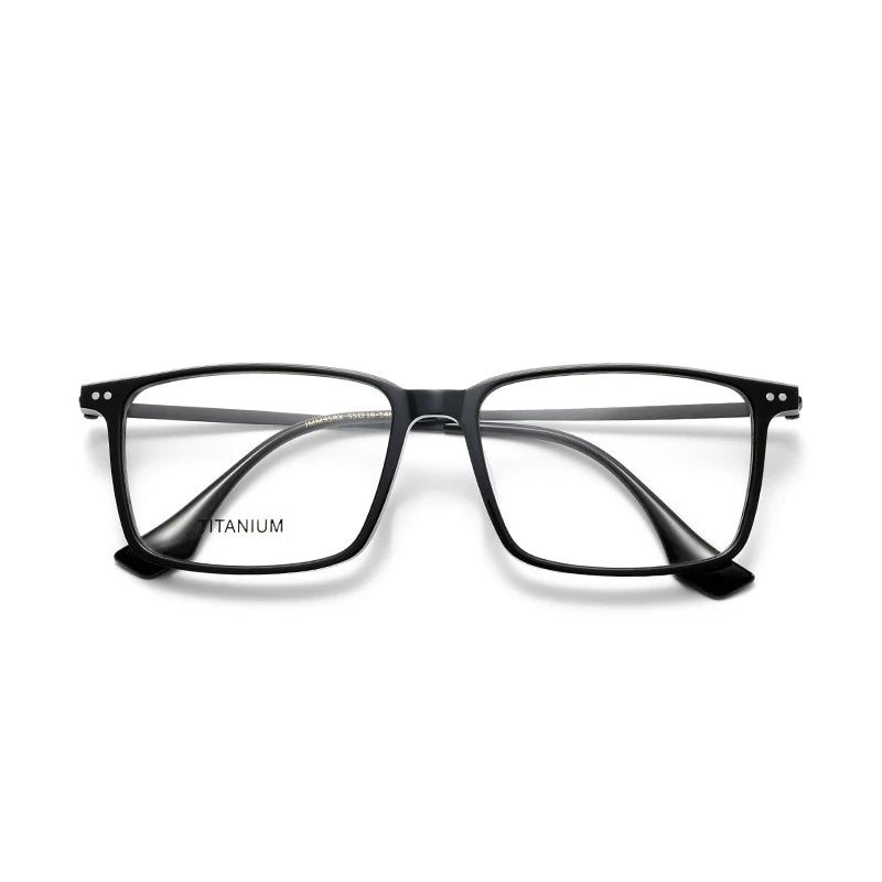 Nobler Unisex Full Rim Square Acetate Titanium Eyeglasses 63195