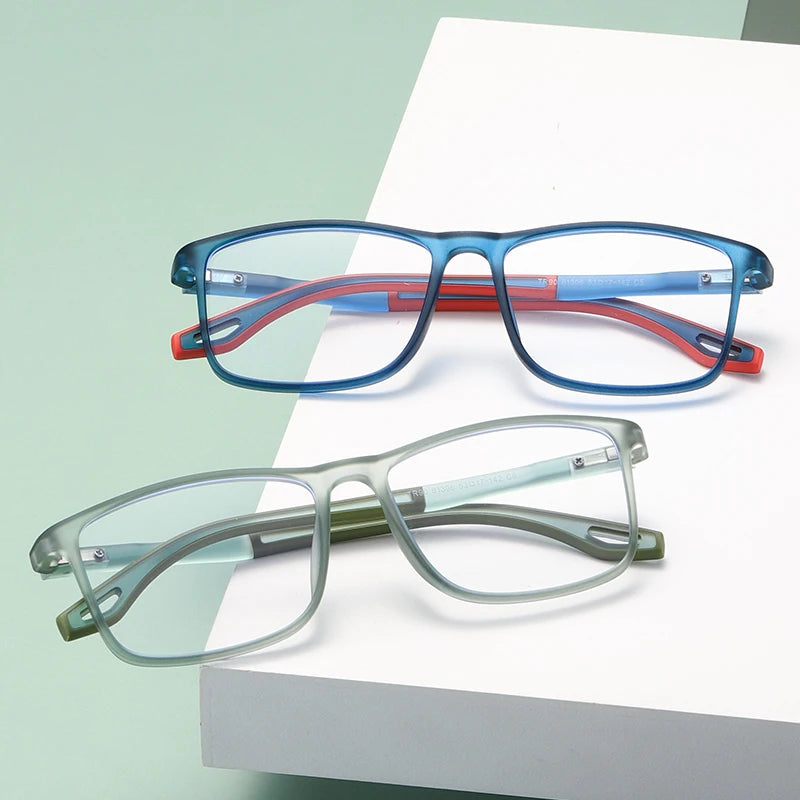 Reven Jate Unisex Full Rim Square Plasttic Eyeglasses 81306 Full Rim Reven Jate