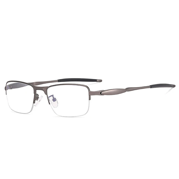 CCspace Unisex Semi Rim Small Square Tr 90 Titanium Eyeglasses 57236 Semi Rim CCspace C2Gun