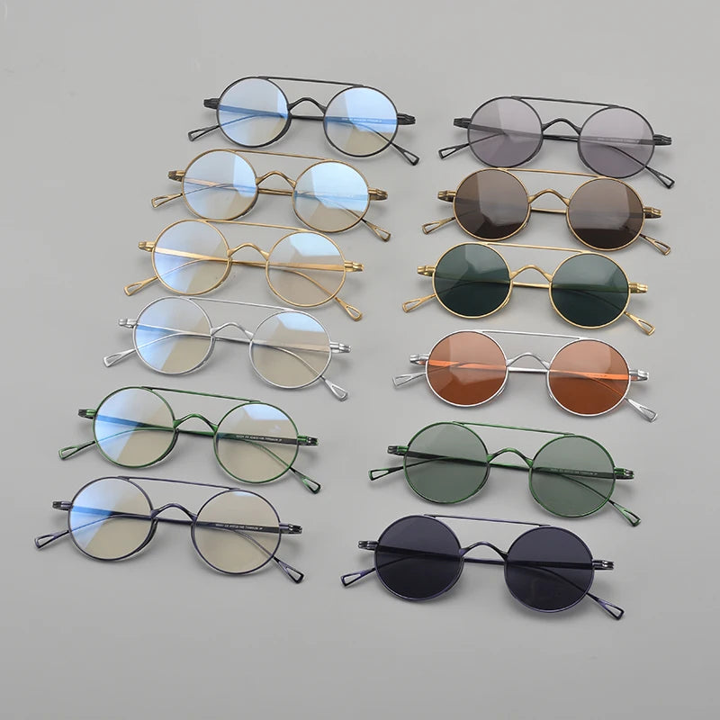 Gatenac Unisex Full Rim Double Bridge Titanium Eyeglasses Gxyj1473 Full Rim Gatenac