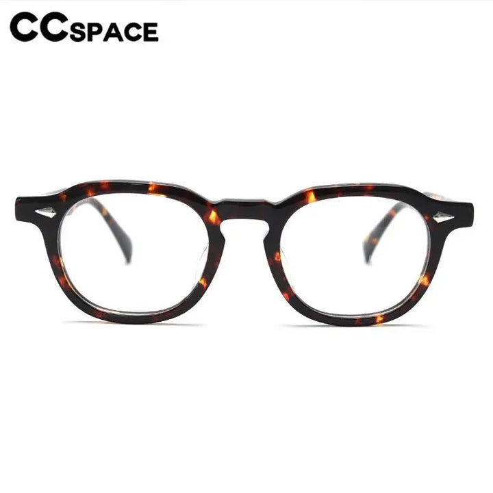 CCspace Unisex Full Rim Square Acetate Eyeglasses 56839 Full Rim CCspace