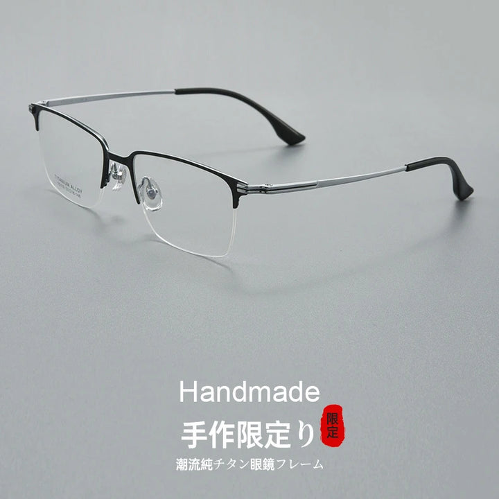 Vicky Unisex Semi Rim Square Titanium Reading Glasses V15119 Reading Glasses Vicky