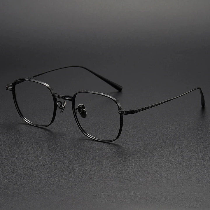 Black Mask Women's Full Rim Square Titanium Eyeglasses 227025