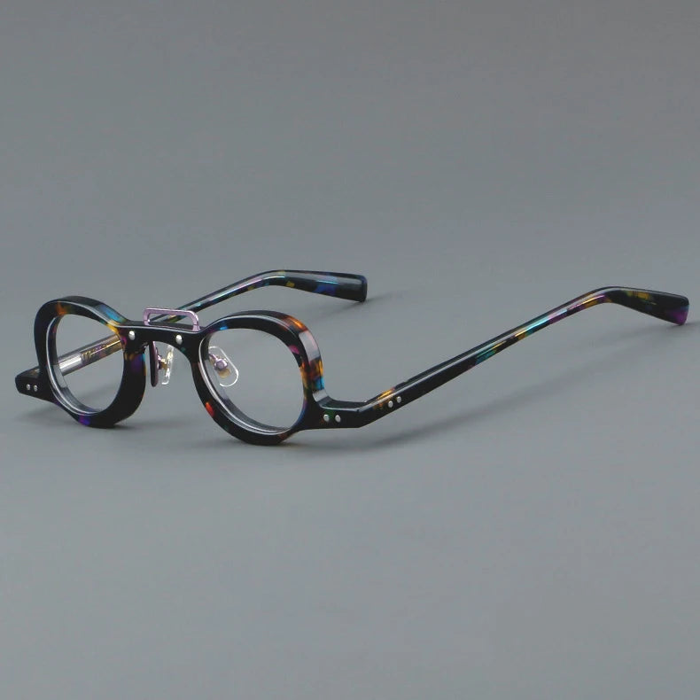 CCspace Women's Full Rim Small Round Double Bridge Acetate Eyeglasses 57191 Full Rim CCspace Green