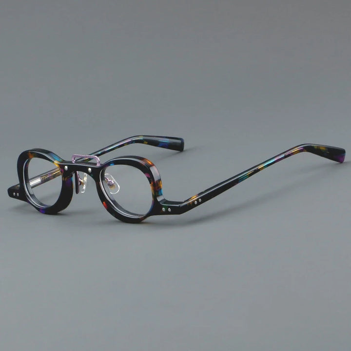 CCspace Women's Full Rim Small Round Double Bridge Acetate Eyeglasses 57191 Full Rim CCspace Green