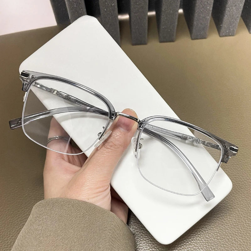 Vicky Unisex Semi Rim Square Tr 90 Titanium Reading Glasses 2242 Reading Glasses Vicky -200 TR2242-C4