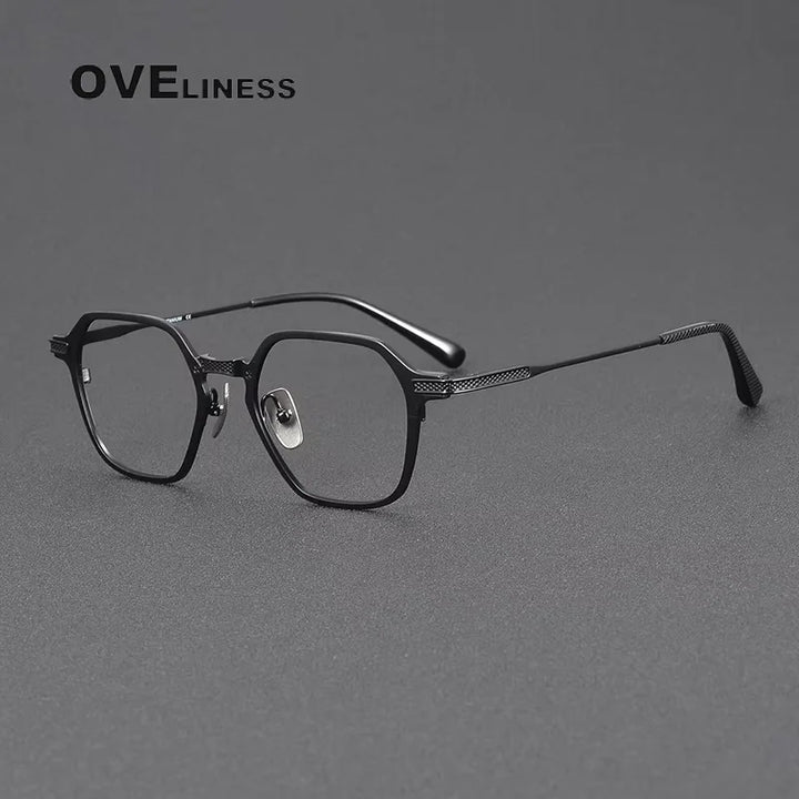 Oveliness Unisex Full Rim Polygon Acetate Titanium Eyeglasses 614425