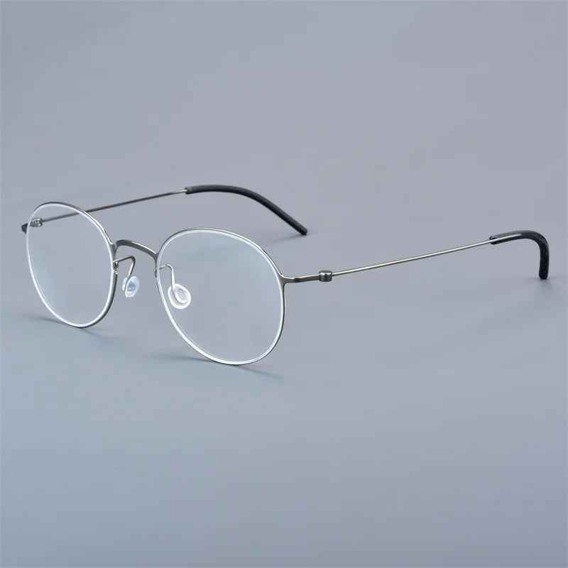 Aimee Women's Full Rim Round Screwless Titanium Eyeglasses 554204