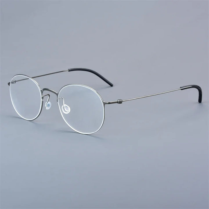 Aimee Women's Full Rim Round Screwless Titanium Eyeglasses 554204