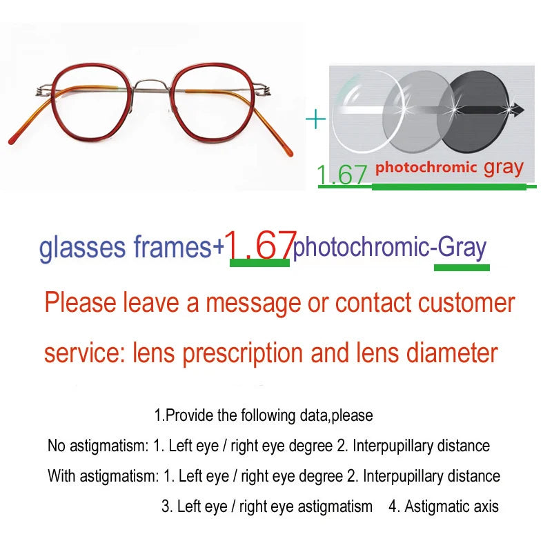 Yujo Unisex Full Rim Polygon Steel Acetate Custom Eyeglasses 614150