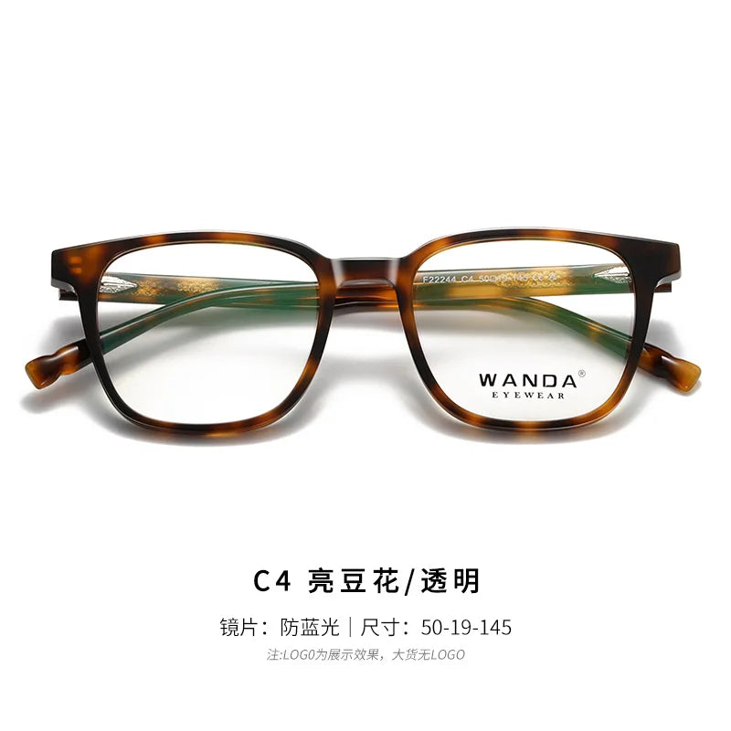 Reven Jate Women's Full Rim Round Square Tr 90 Alloy Eyeglasses 22244