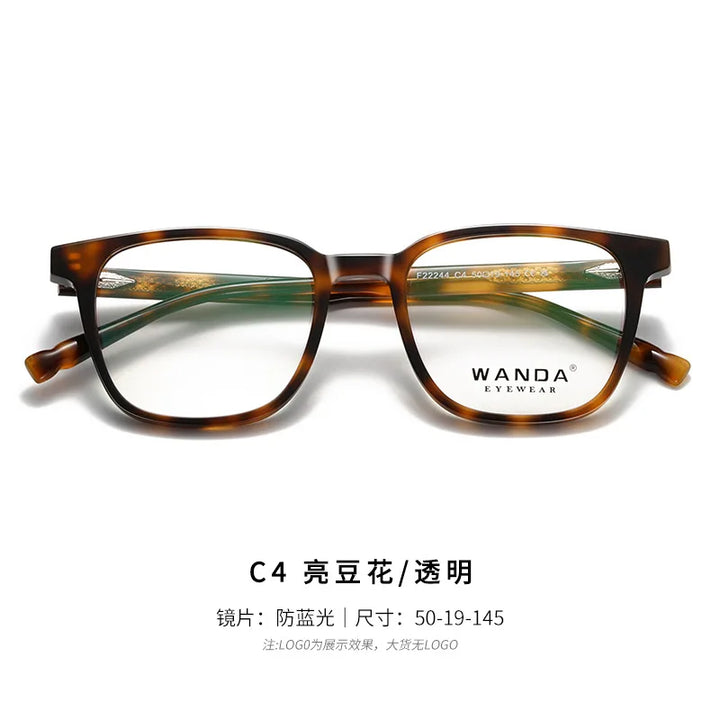 Reven Jate Women's Full Rim Round Square Tr 90 Alloy Eyeglasses 22244