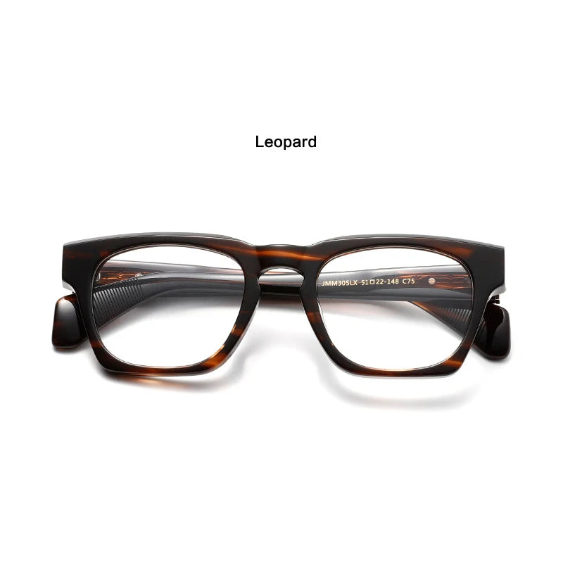 Muzz Men's Full Rim Square Brow Line Thick Acetate Eyeglasses 817305