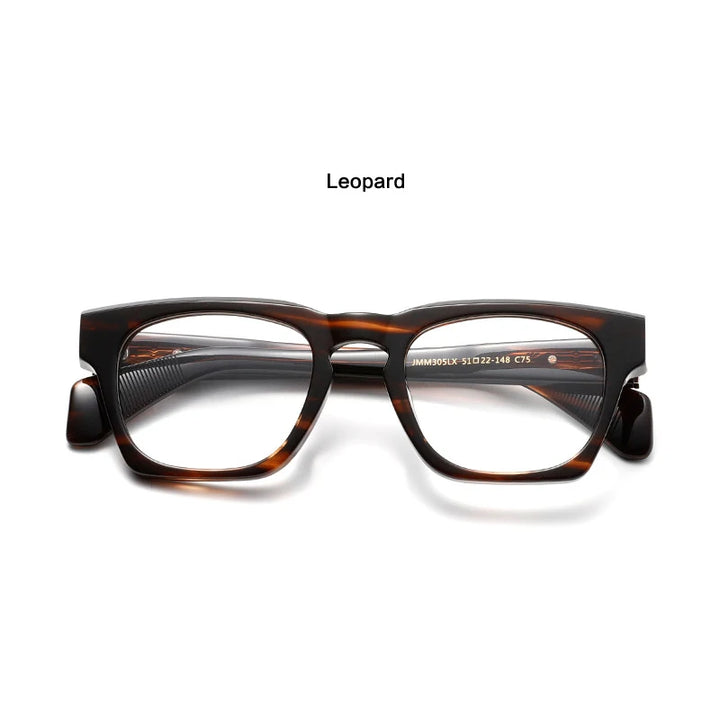 Muzz Men's Full Rim Square Brow Line Thick Acetate Eyeglasses 817305
