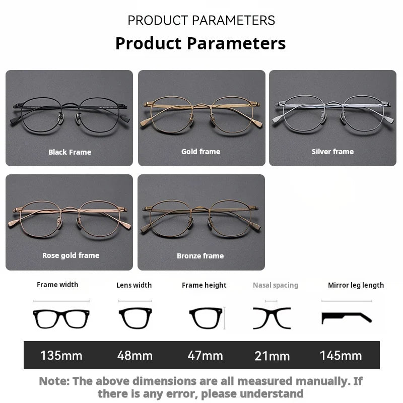 Momoja Women's Full Rim Polygon Square Titanium Eyeglasses 72184