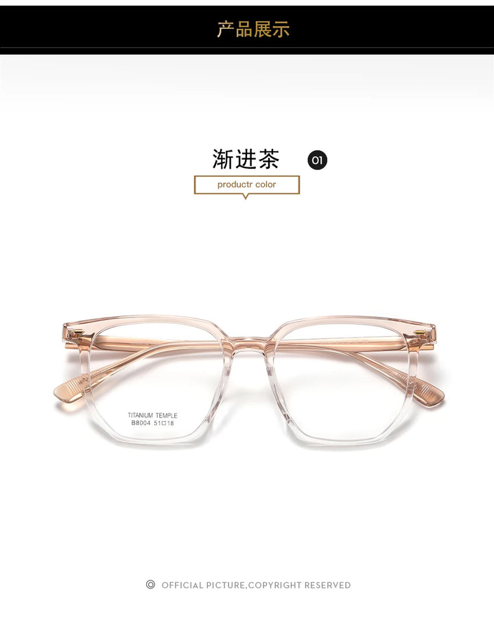 Reven Jate Unisex Full Rim Square Plastic Eyeglasses 8004 Full Rim Reven Jate