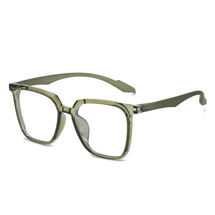 Kocolior Unisex Full Rim Large Square Acetate Hyperopic Reading Glasses 81013 Reading Glasses Kocolior Green 0 