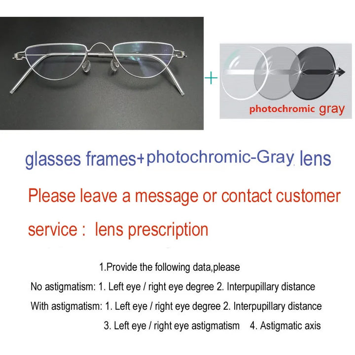 Yujo Unisex Full Rim Flat Top Oval Stainless Steel Custom Eyeglasses Y2645 Full Rim Yujo C3 CHINA