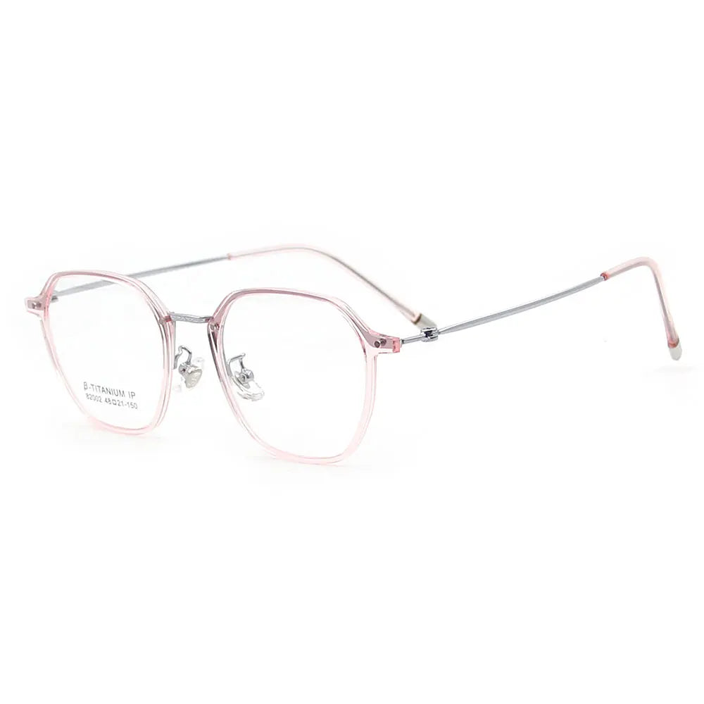 Gmei Women's Full Rim Flat Top Polygon Tr 90 Titanium Eyeglasses 82002